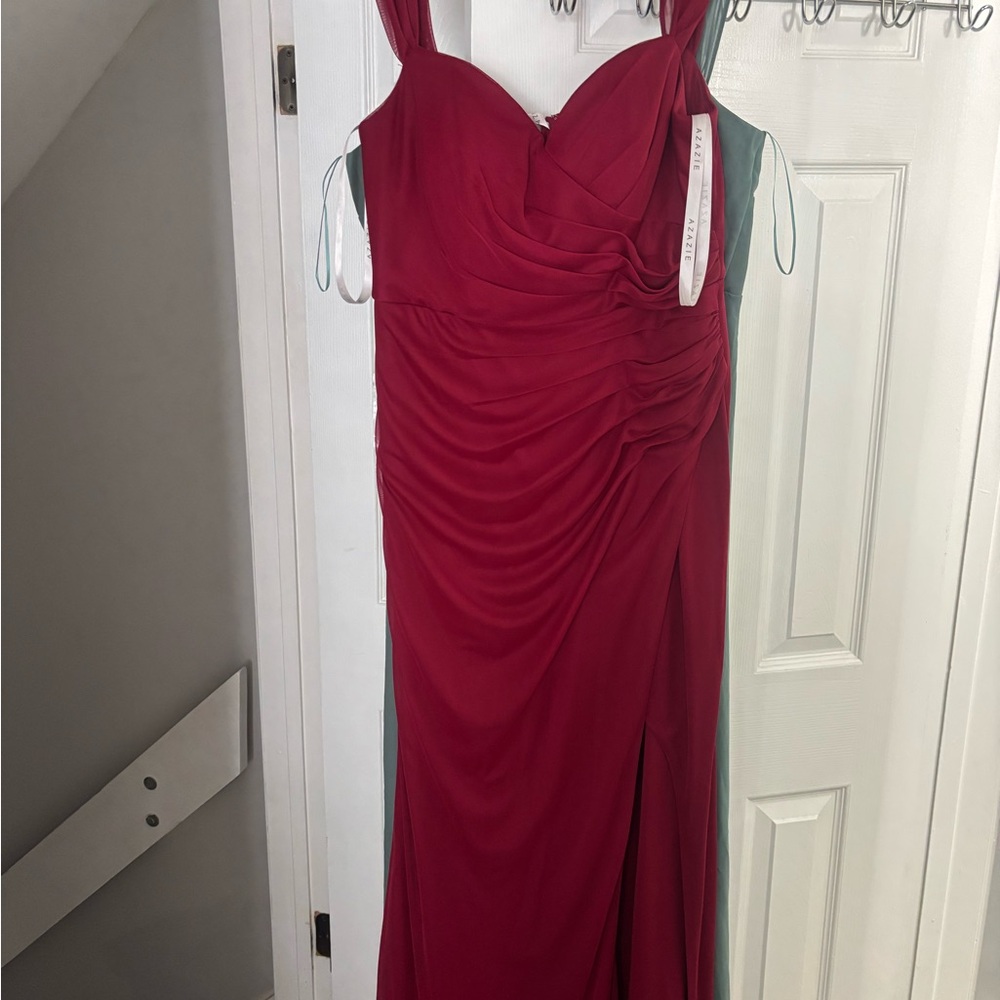Elegant Azazie Red Evening Dress
